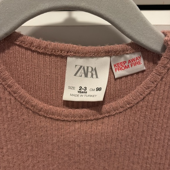 Zara Kids Floral Dress - Pink and Beige 2-3 year size - Picture 2 of 2